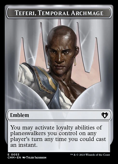 City's Blessing // Emblem - Teferi, Temporal Archmage Double-Sided Token [Commander Masters Tokens] - Image 2