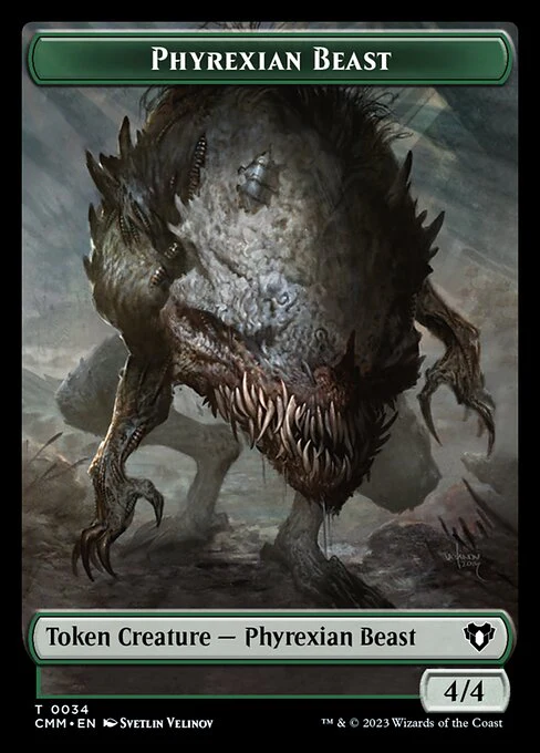 Eldrazi Spawn // Phyrexian Beast Double-Sided Token [Commander Masters Tokens] - Image 2
