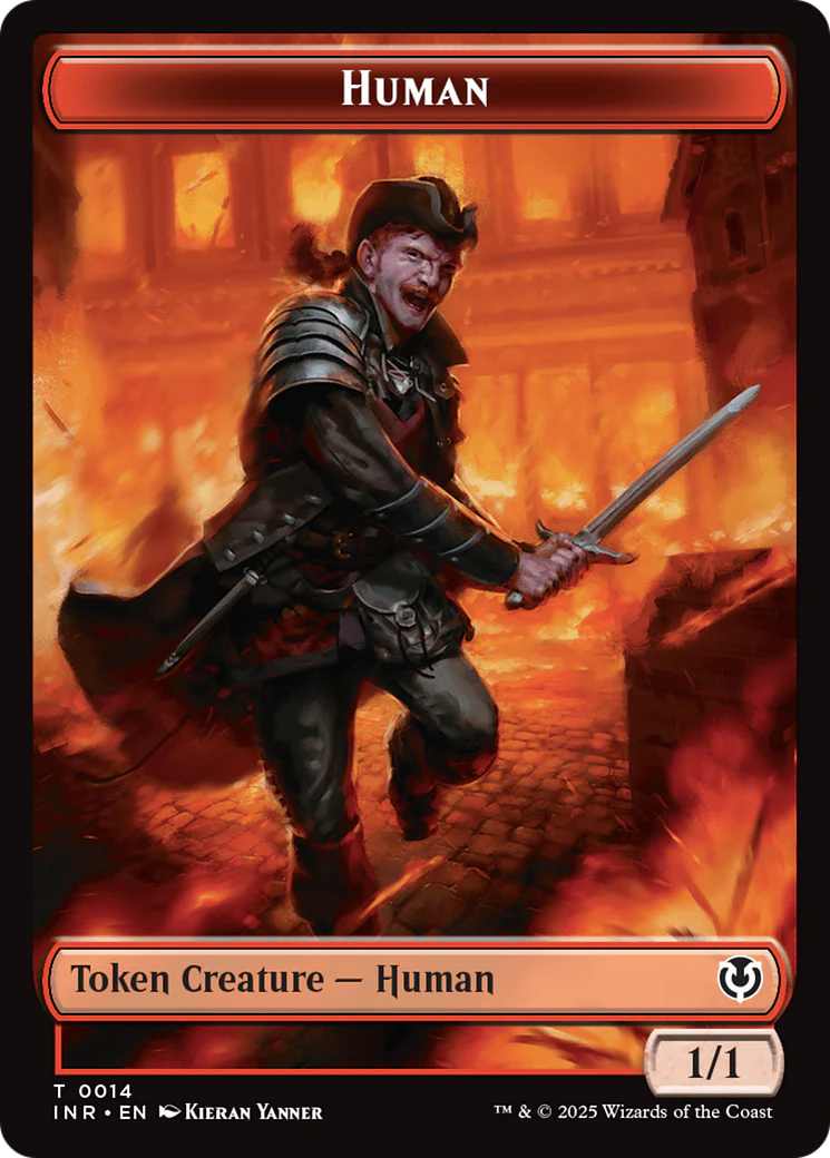 Elemental // Human (0014) Double-Sided Token [Innistrad Remastered Tokens] - Image 2