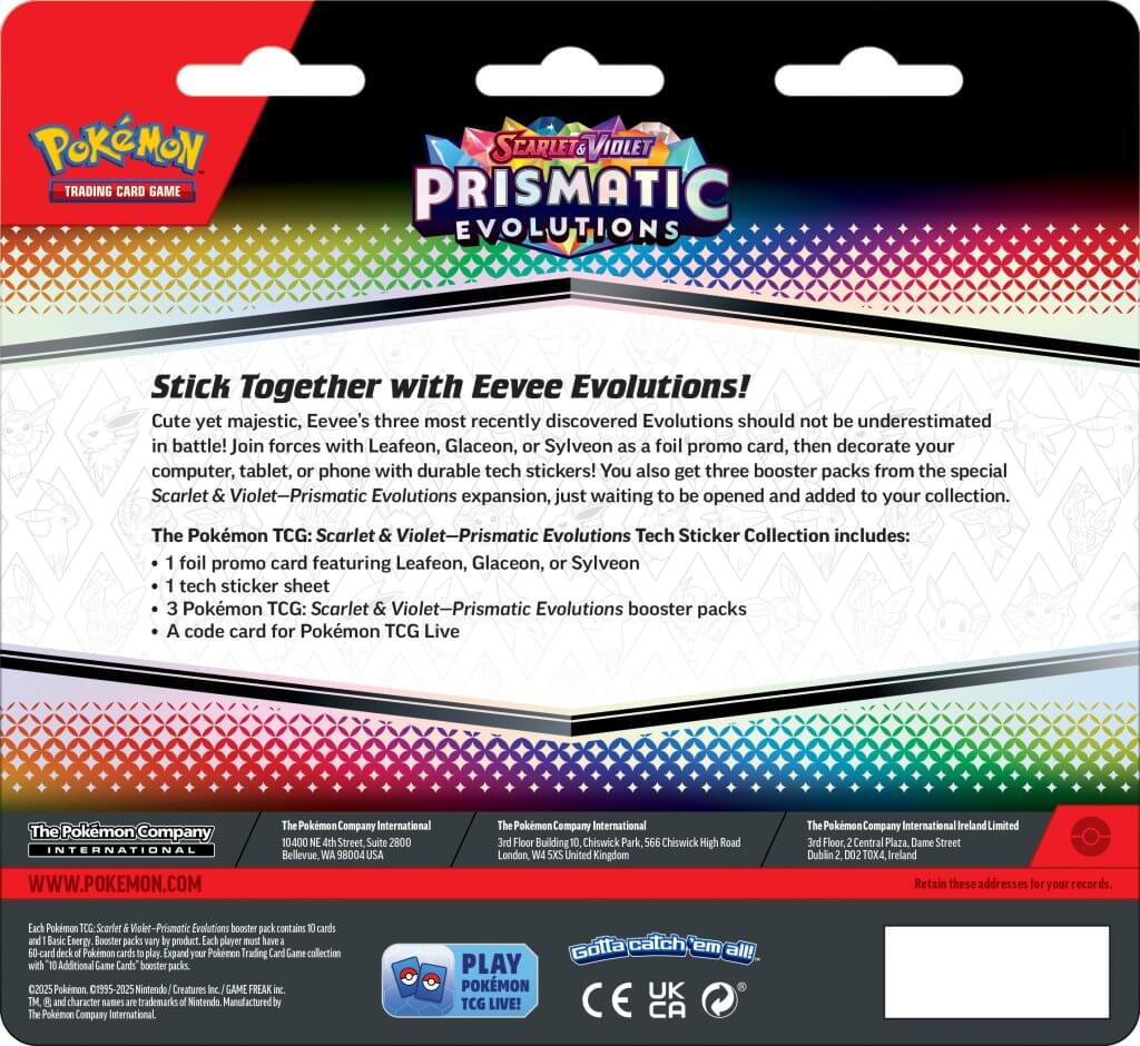 PKM S&V Prismatic Evolutions - Tech Sticker Collection - Image 4