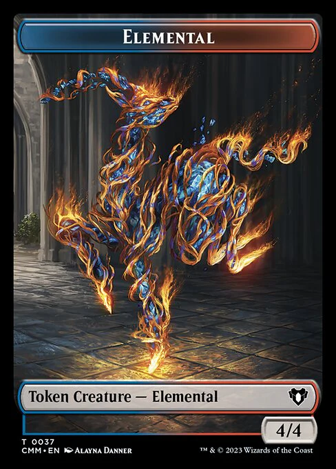 Servo // Elemental (0037) Double-Sided Token [Commander Masters Tokens] - Image 2